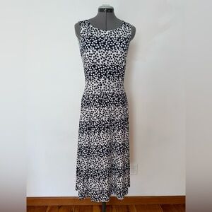 Boden Navy and White Floral Maxi Dress